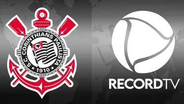 Logotipos de Corinthians e Record em destaque