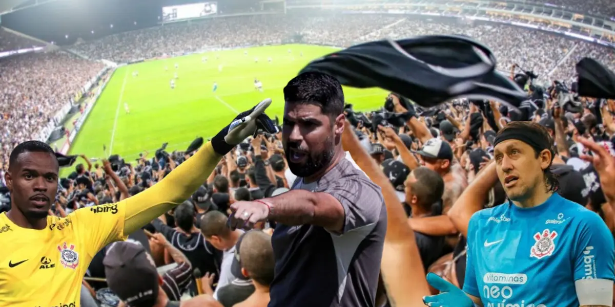 António Oliveira e goleiros do Timão