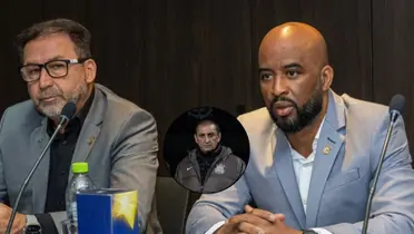 Augusto Melo ao lado de Fabinho Soldado