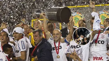 Comemoração do Corinthians ao ganhar a Libertadores 2012