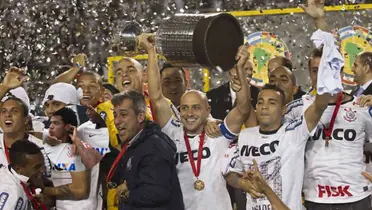 Corinthians em comemoração do título da Libertadores