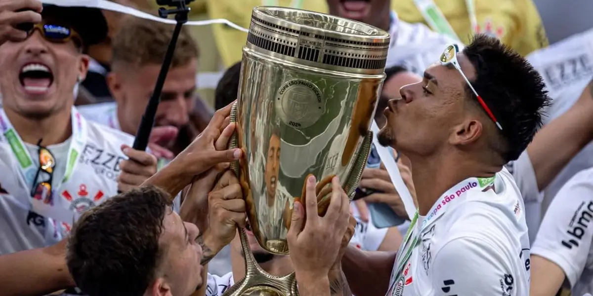 Corinthians na comemoração do título da Copinha em 2024. Foto: Instagram