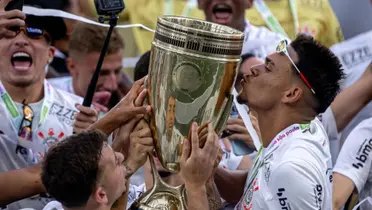 Corinthians na comemoração do título da Copinha em 2024. Foto: Instagram