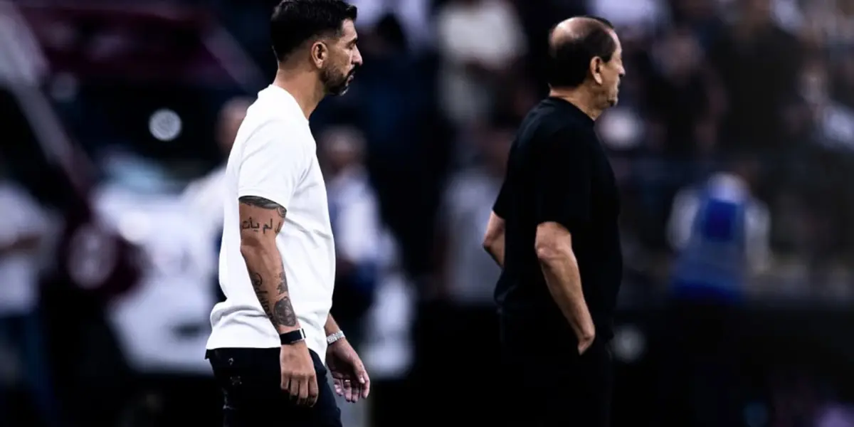 Emiliano Díaz, assistente técnico, e Ramón Díaz, técnico do Corinthians. Foto: Instagram