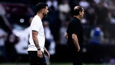 Emiliano Díaz, assistente técnico, e Ramón Díaz, técnico do Corinthians. Foto: Instagram