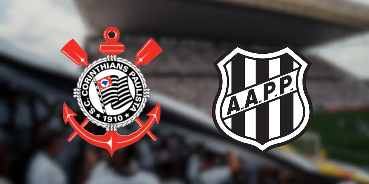 Escudo do Corinthians e ao lado o escudo da Ponte Preta