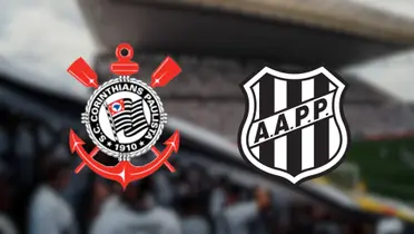 Escudo do Corinthians e ao lado o escudo da Ponte Preta