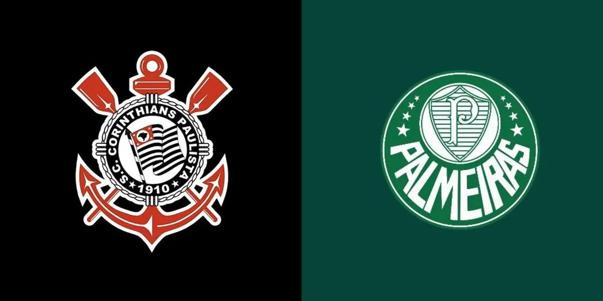 Escudos do Corinthians e do Palmeiras