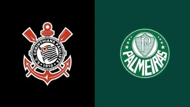 Escudos do Corinthians e do Palmeiras
