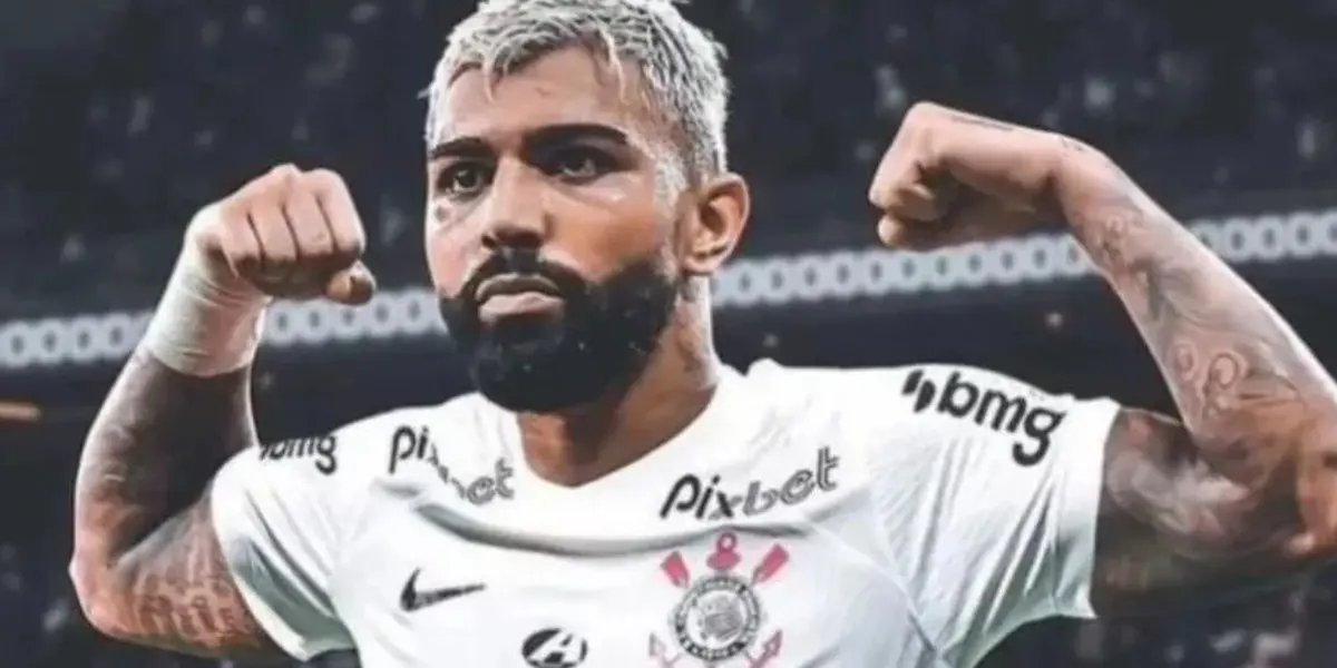 Gabigol em montagem pelo Timão