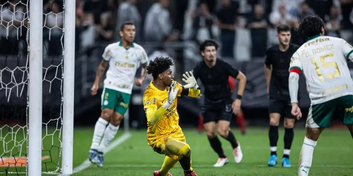 Hugo Souza em partida pelo Corinthians. Foto: Instagram