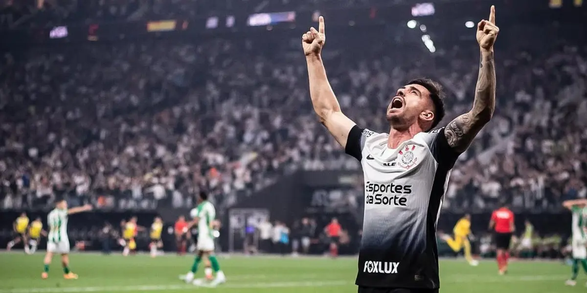 Igor Coronado comemorando um gol pelo Corinthians. Foto: Instagram