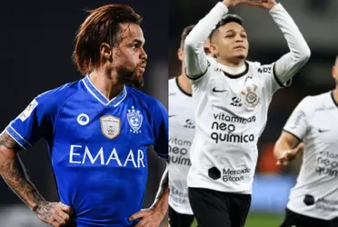 Jogador inclusive comentou a foto do Yuri Alberto após vencer o Santos na Vila Belmiro