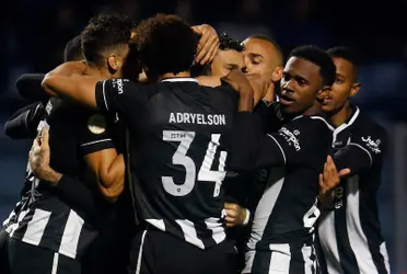 Jogadores do Botafogo durante partida