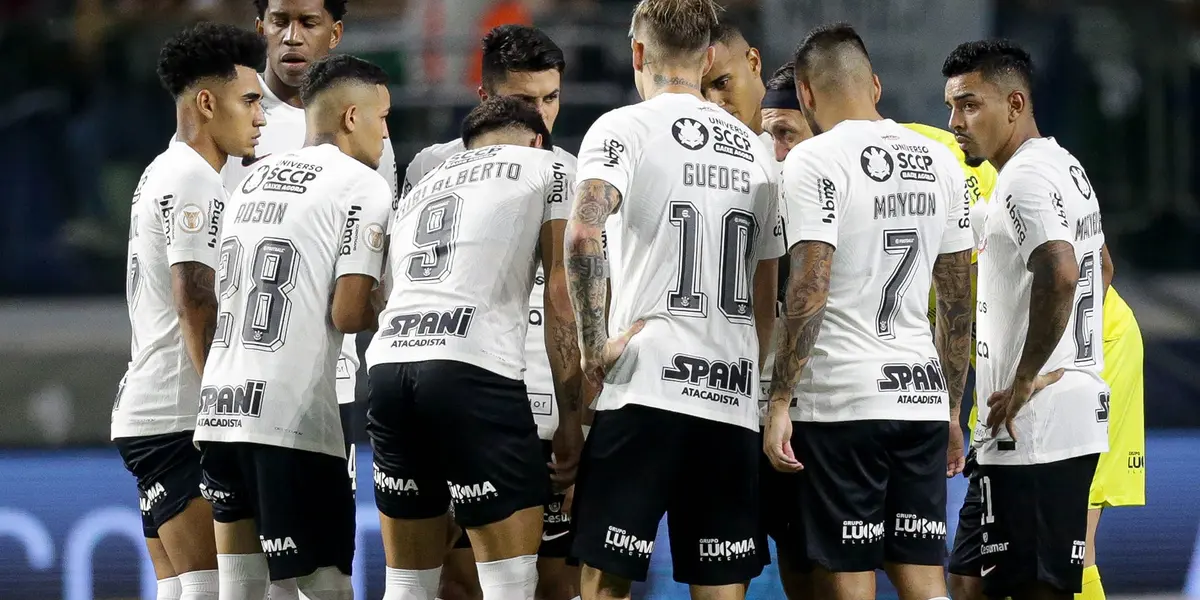 Jogadores do Corinthians reunidos