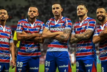 Jogadores do Fortaleza, entre eles, Caio Alexandre