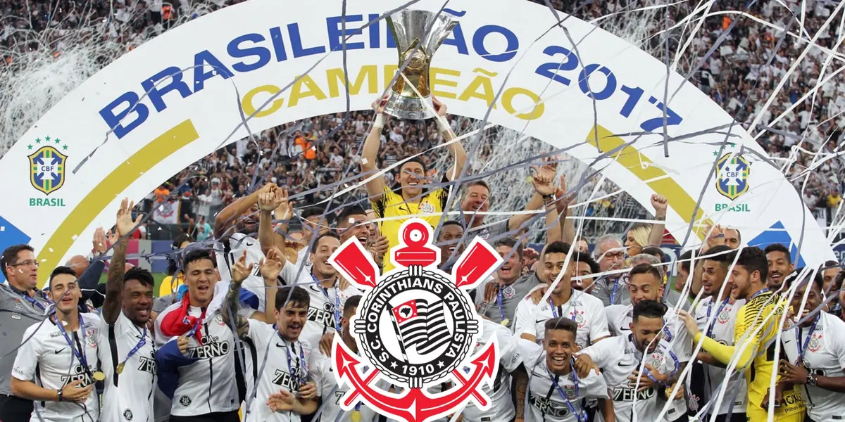 Jogadores do Timão comemoram o Brasileirão de 2017