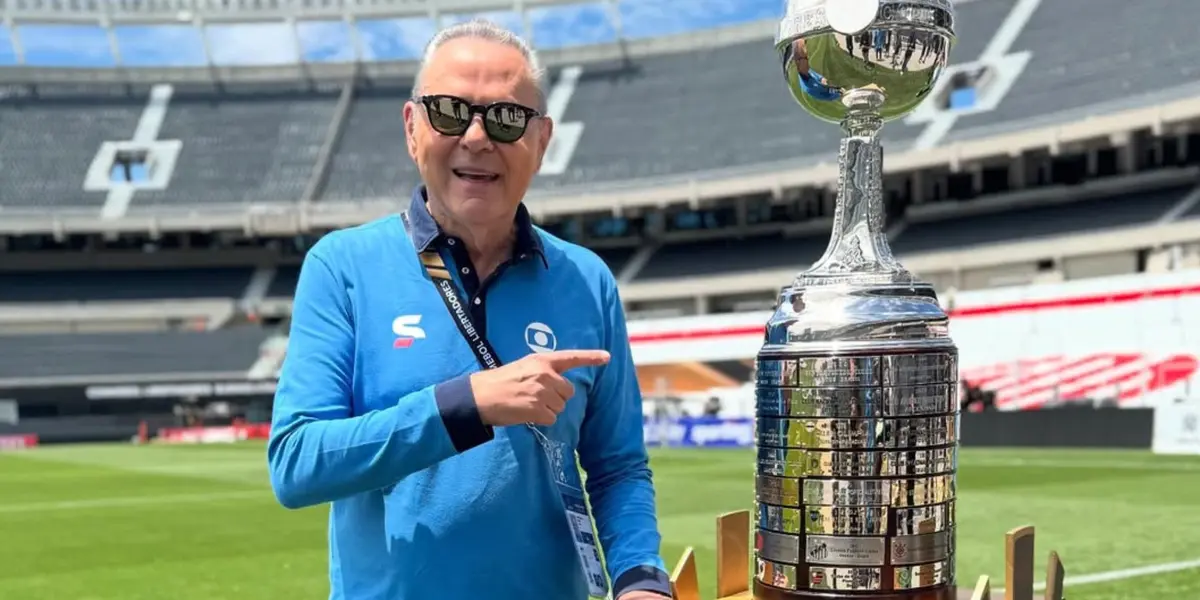 Luis Roberto, narrador da partida do Corinthians contra Barcelona-EQU. Foto: Instagram