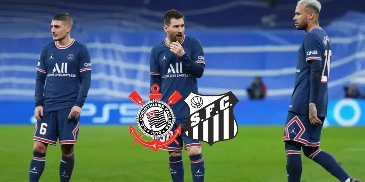 Marco Verratti, Lionel Messi e Neymar Jr.