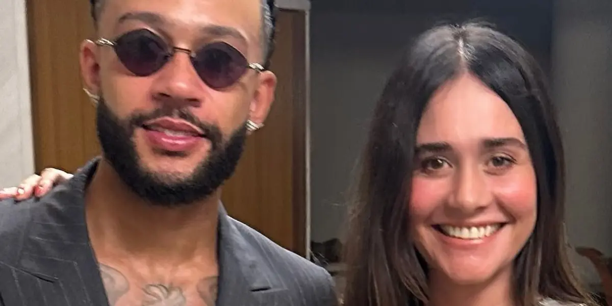 Memphis Depay, atacante do Corinthians, e Alessandra Negrini, atriz. Foto: Instagram
