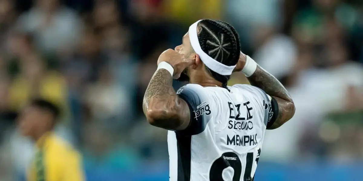 Memphis Depay comemorando gol pelo Corinthians. Foto: Instagram