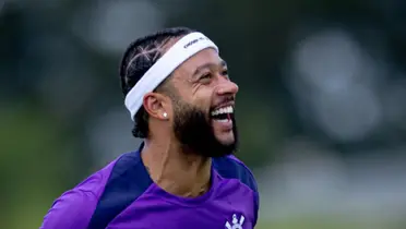 Memphis Depay em treinamento no CT do Corinthians. Foto: Instagram