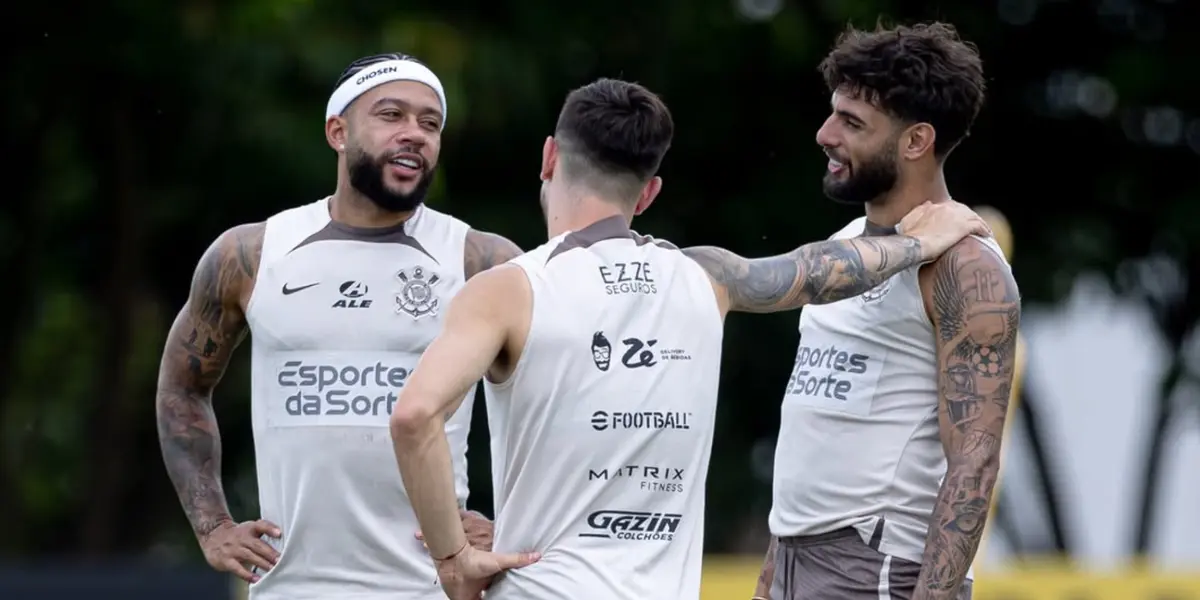 Memphis Depay, Rodrigo Garro e Yuri Alberto. Foto: Instagram