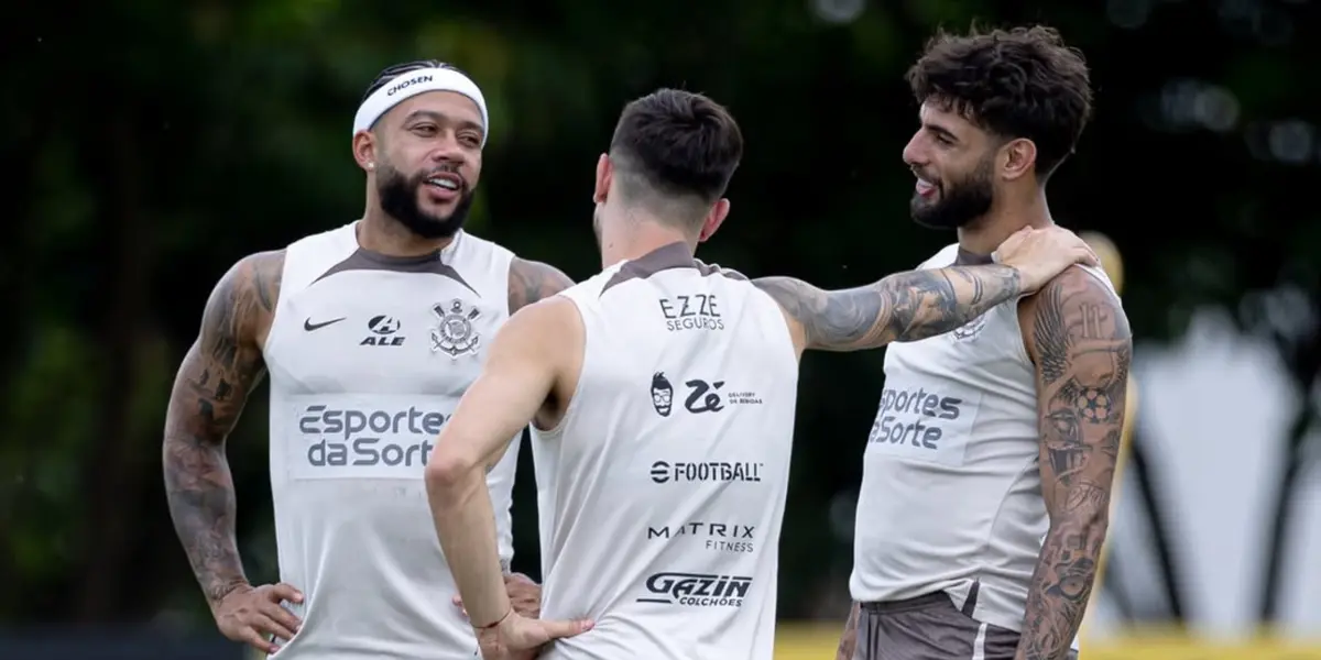 Memphis Depay, Rodrigo Garro e Yuri Alberto, jogadores do Corinthians. Foto: Instagram