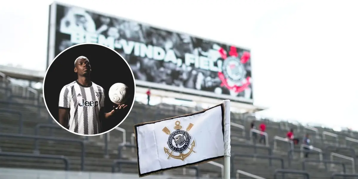 Neo Química Arena e ao lado Paul Pogba