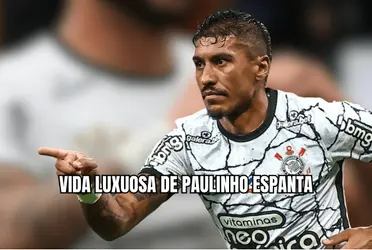 Paulinho vive vida luxuosa com o maior salário do Corinthians