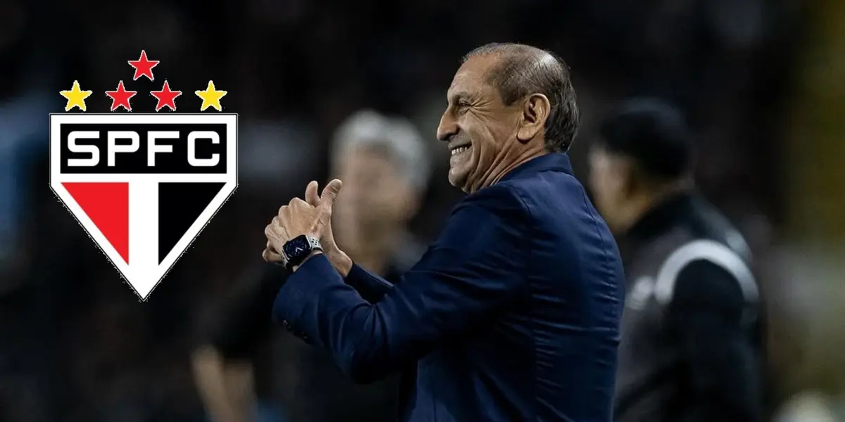 Ramón Diaz e o escudo do São Paulo