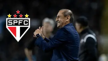 Ramón Diaz e o escudo do São Paulo