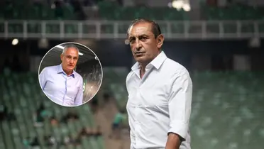 Rmaón Diaz e ao lado o ex-técnico do Corithians, Tite