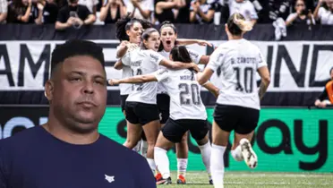 Ronaldo em destaque, com as Brabas ao fundo