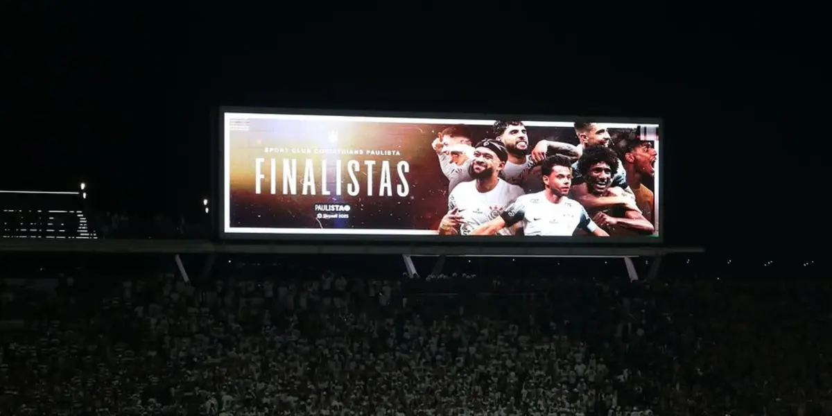 Telão da Neo Química Arena. Foto: Instagram