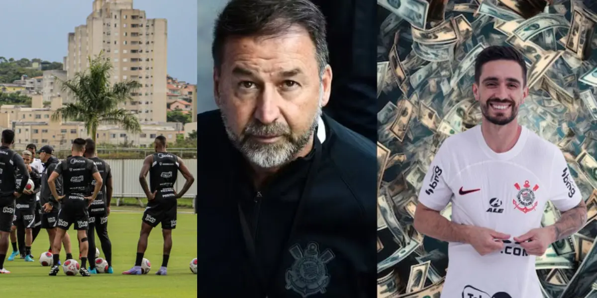 Timão em treinamento, Augusto Melo e Coronado em montagem