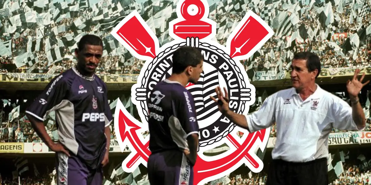 Vampeta, Ricardinho e Parreira em ação