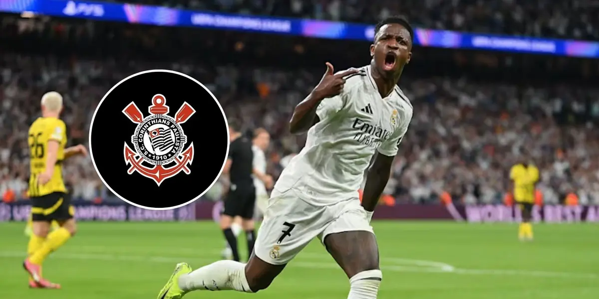 Vini Jr comemorando gol pelo Real Madrid