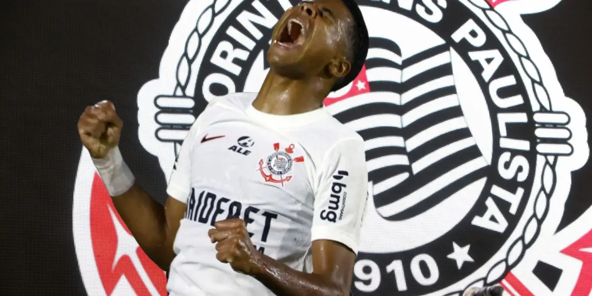 Wesley em comemoração pelo Timão