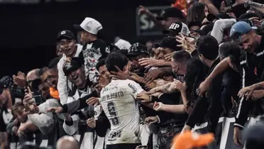 Yuri Alberto com a torcida do Corinthians. Foto: Instagram