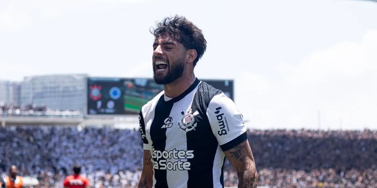 Yuri Alberto comemorando um gol na Neo Química Arena. Foto: Instagram