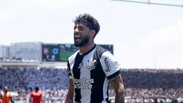 Yuri Alberto comemorando um gol na Neo Química Arena. Foto: Instagram