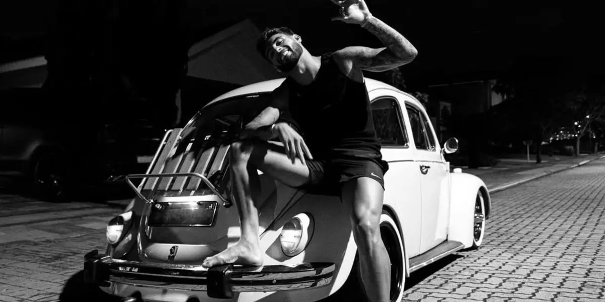 Yuri Alberto e seu Fusca 73. Foto: Instagram