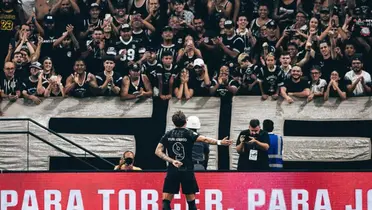 Yuri Alberto em frente à torcida do Corinthians. Foto: Instagram
